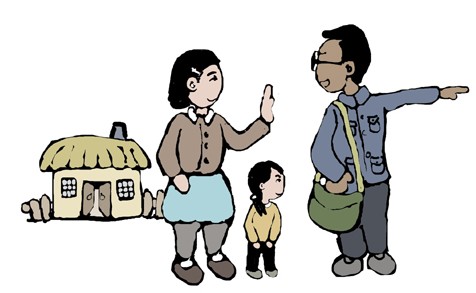 看图作文:家访